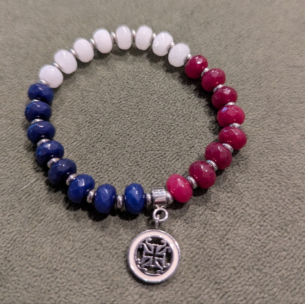 Rustic Cuff 4th of July bracelet